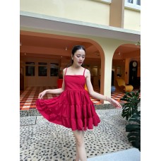 (PRE ORDER)简约细带层次吊带连身裙 -Reach around end of JAN【Ship Before CNY】	