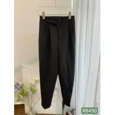 (READY STOCK)休闲显瘦纯色高腰裤(黑色)