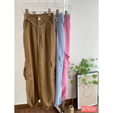 (READY STOCK)韩版工人装束口高腰裤